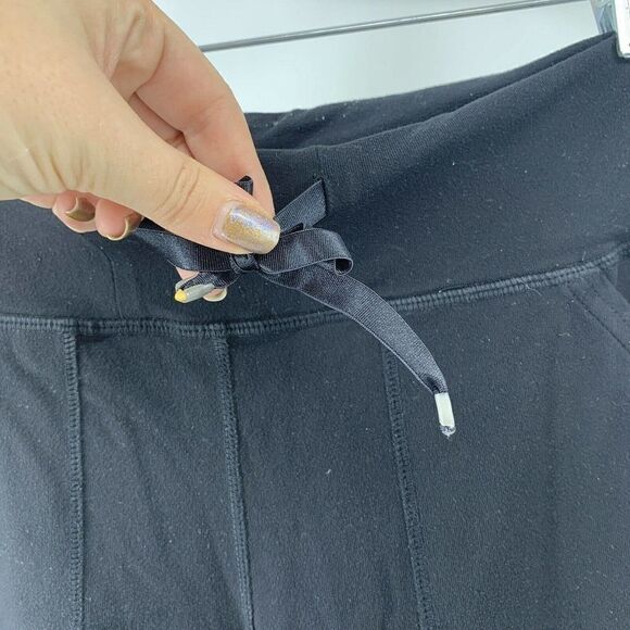 Lululemon Black Wide Leg Sweat Pants Cropped 4 - Picture 5 of 5